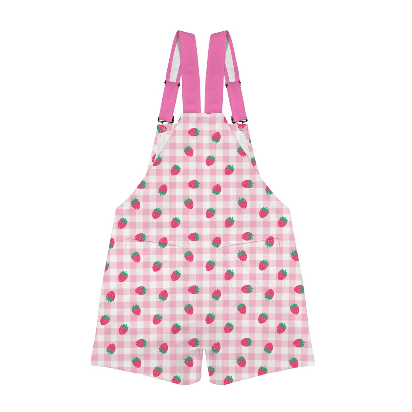 Strawberry Plaid Unisex Huggeralls - Puppy's Aesthetics