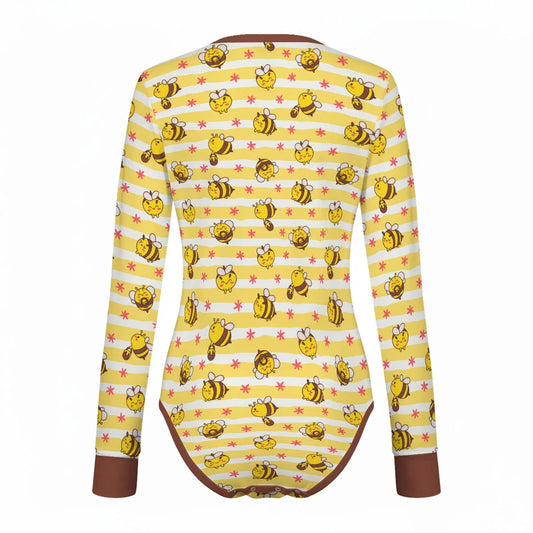 Busy Bees Long Sleeve CuddleSuit - Puppy's Aesthetics
