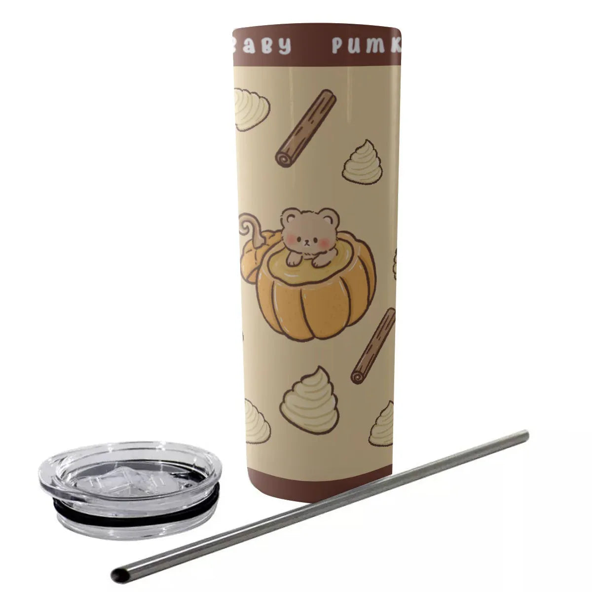 Pumpkin Baby Glitter Tumbler 20 oz - Puppy's Aesthetics