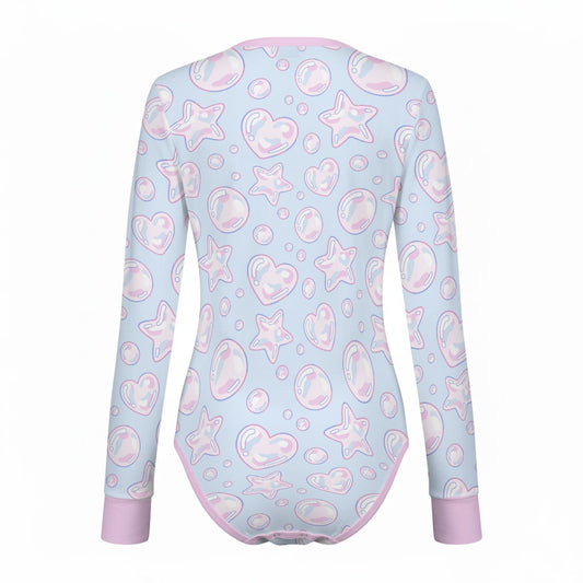 Kawaii Bubbles Long Sleeve CuddleSuit
