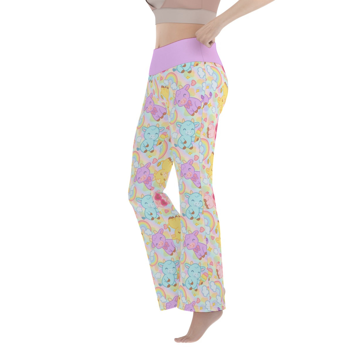 Rainbow Moobaby Flare Leggings - Puppy's Aesthetics