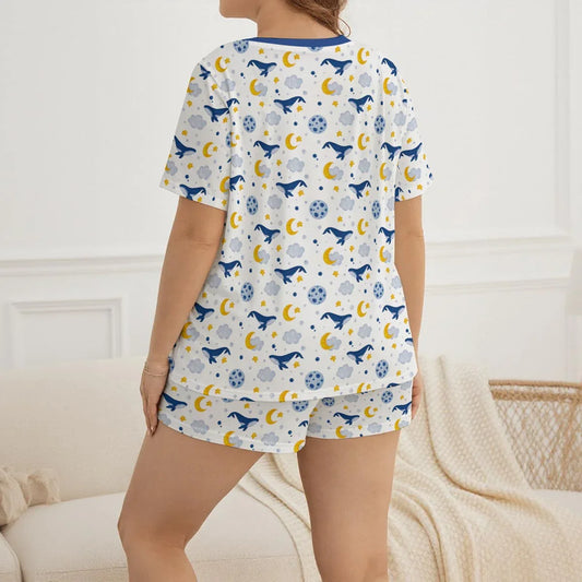 Sleepy Whale Jammies Shorts Set - Puppy's Aesthetics