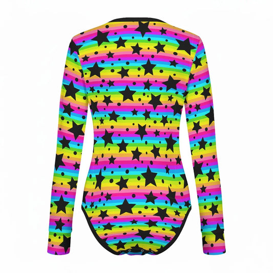 Starlite Stripes Long Sleeve CuddleSuit - Puppy's Aesthetics