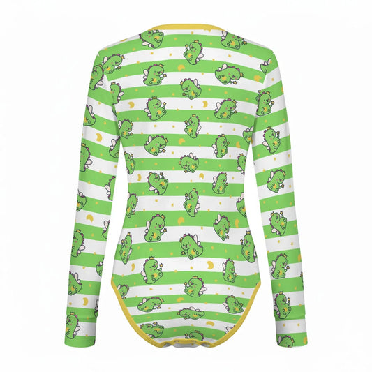 Fairy Dinos Long Sleeve CuddleSuit - Puppy's Aesthetics