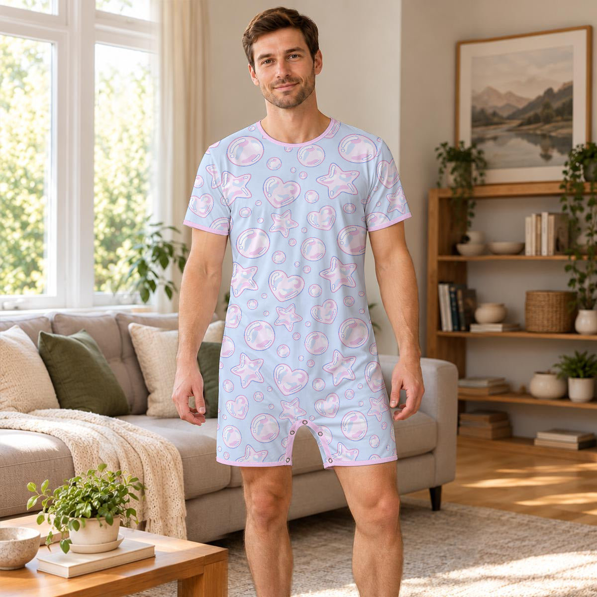 Pastel Bubbles Play Snap Romper