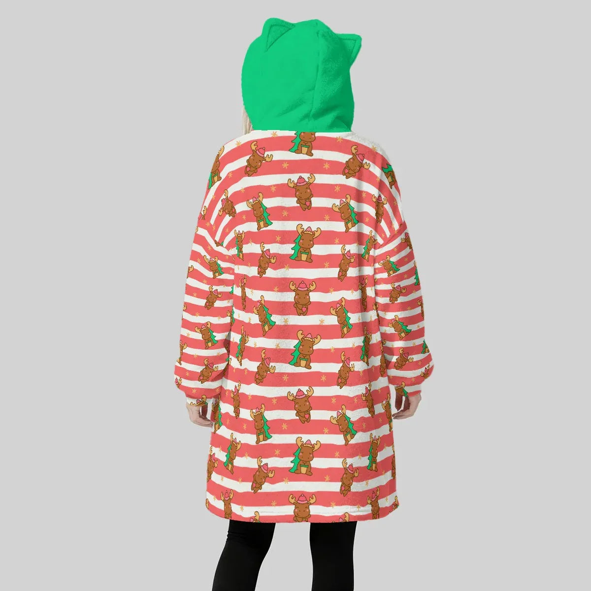 Merry Moose Ears Hoodie Blanket - Puppy's Aesthetics