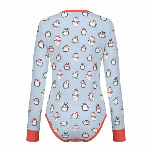 Penguin Parade Long Sleeve CuddleSuit - Puppy's Aesthetics