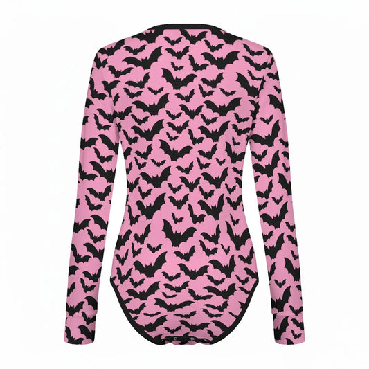 Pastel Batty Long Sleeve Bodysuit - Puppy's Aesthetics