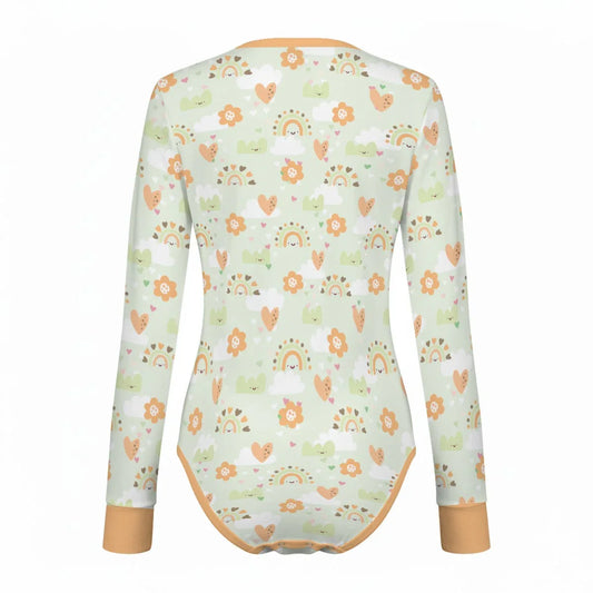 Mint Meadow Long Sleeve CuddleSuit - Puppy's Aesthetics