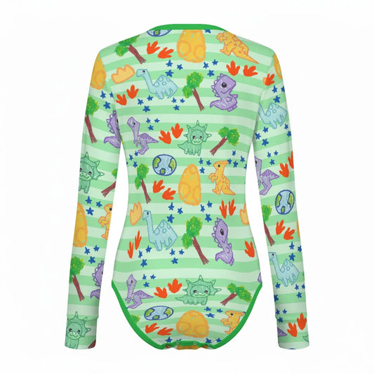 Dino Doodles Long Sleeve CuddleSuit - Puppy's Aesthetics