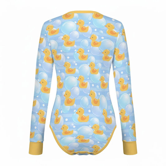 Bubble Duckies Long Sleeve CuddleSuit - Puppy's Aesthetics