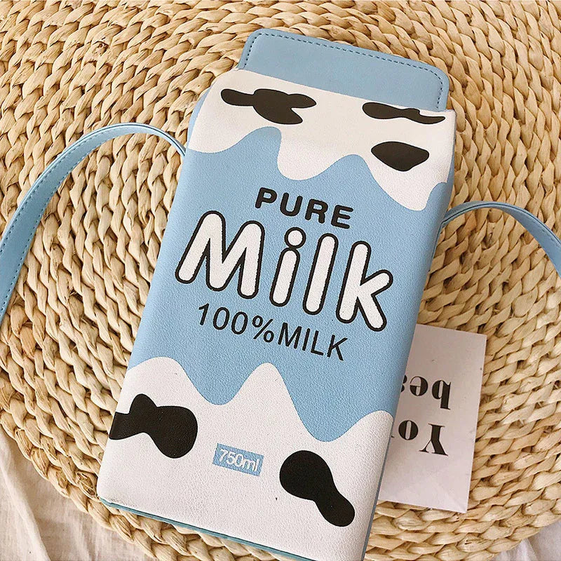 Sweet Sip Milk Carton Shoulder Bag - Puppy's Aesthetics