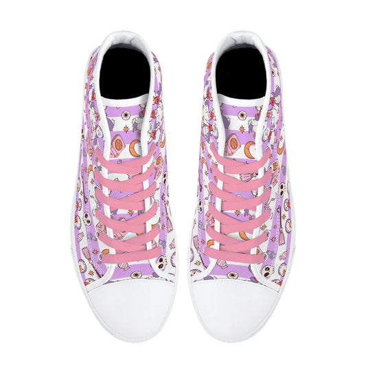Spooky Honks High Top Unisex Canvas Shoes - Puppy's Aesthetics