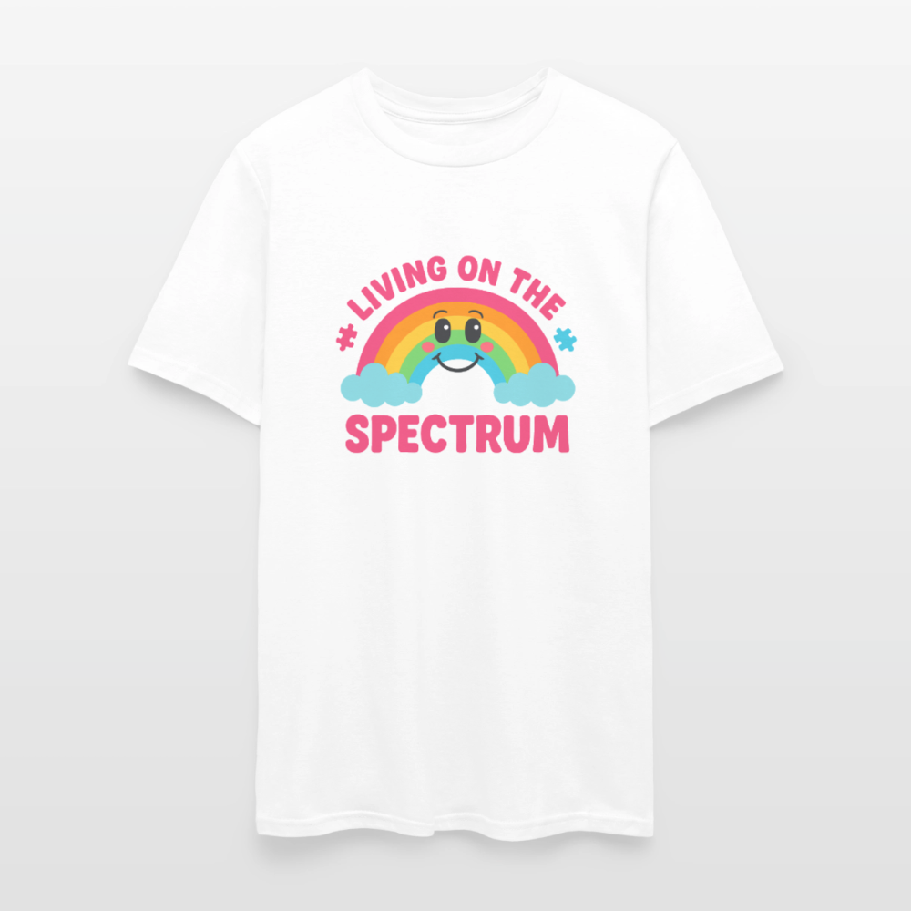 Living On Spectrum Unisex Play Tee - white