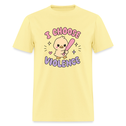 Choose Violence Unisex Play Tee (Colors) - cornsilk