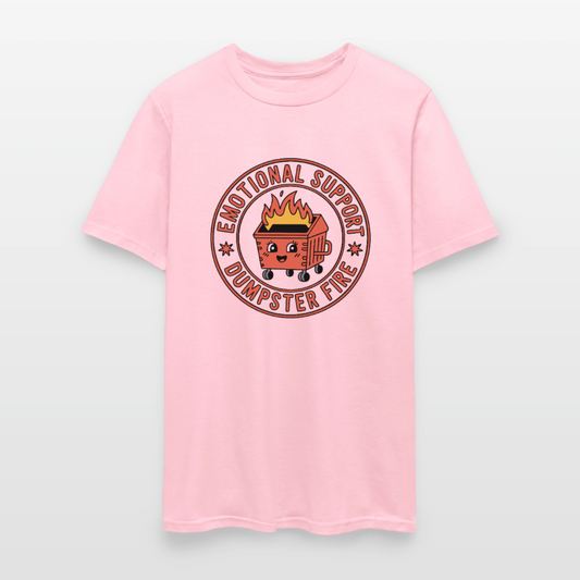 Emotional Support Fire Unisex Play Tee (Colors) - pink