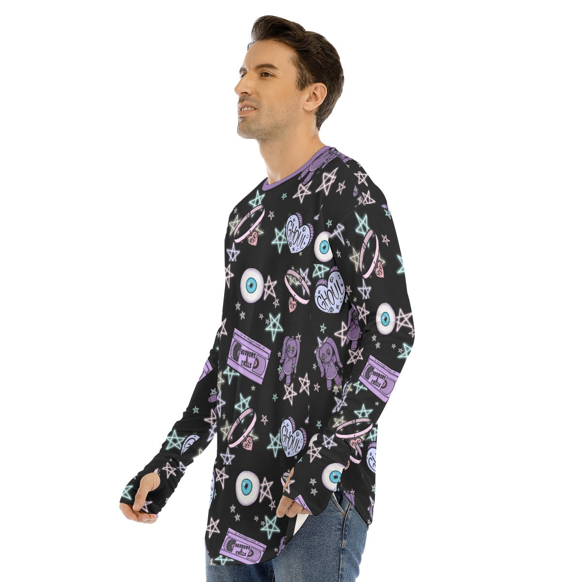 Ghoul Club Fingerless Long Sleeve Tee