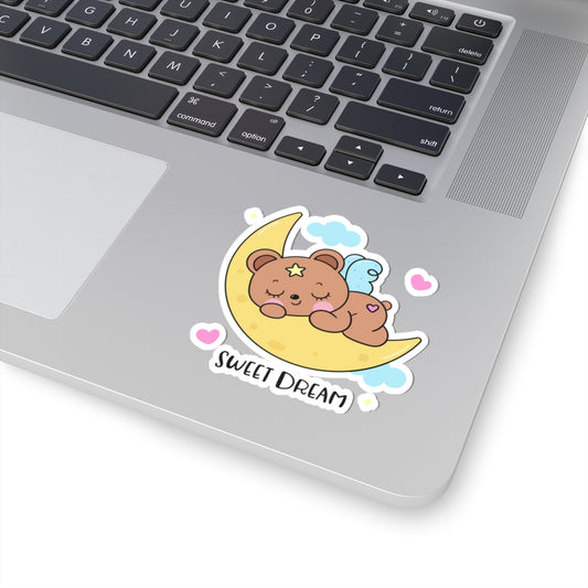 Sweet Dream Bear Kiss-Cut Sticker - Puppy's Aesthetics