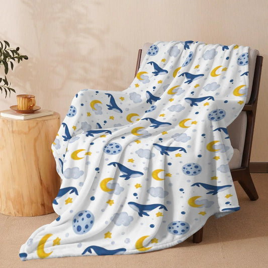 Dreamy Whale Fleece Blanket - Puppy's Aesthetics