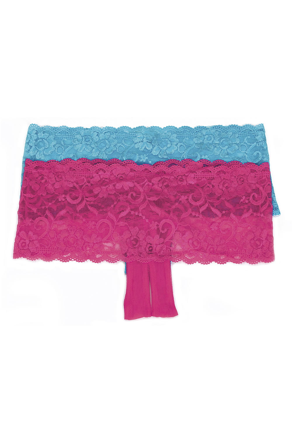 Stretch Lace Boy Short (Turquoise)