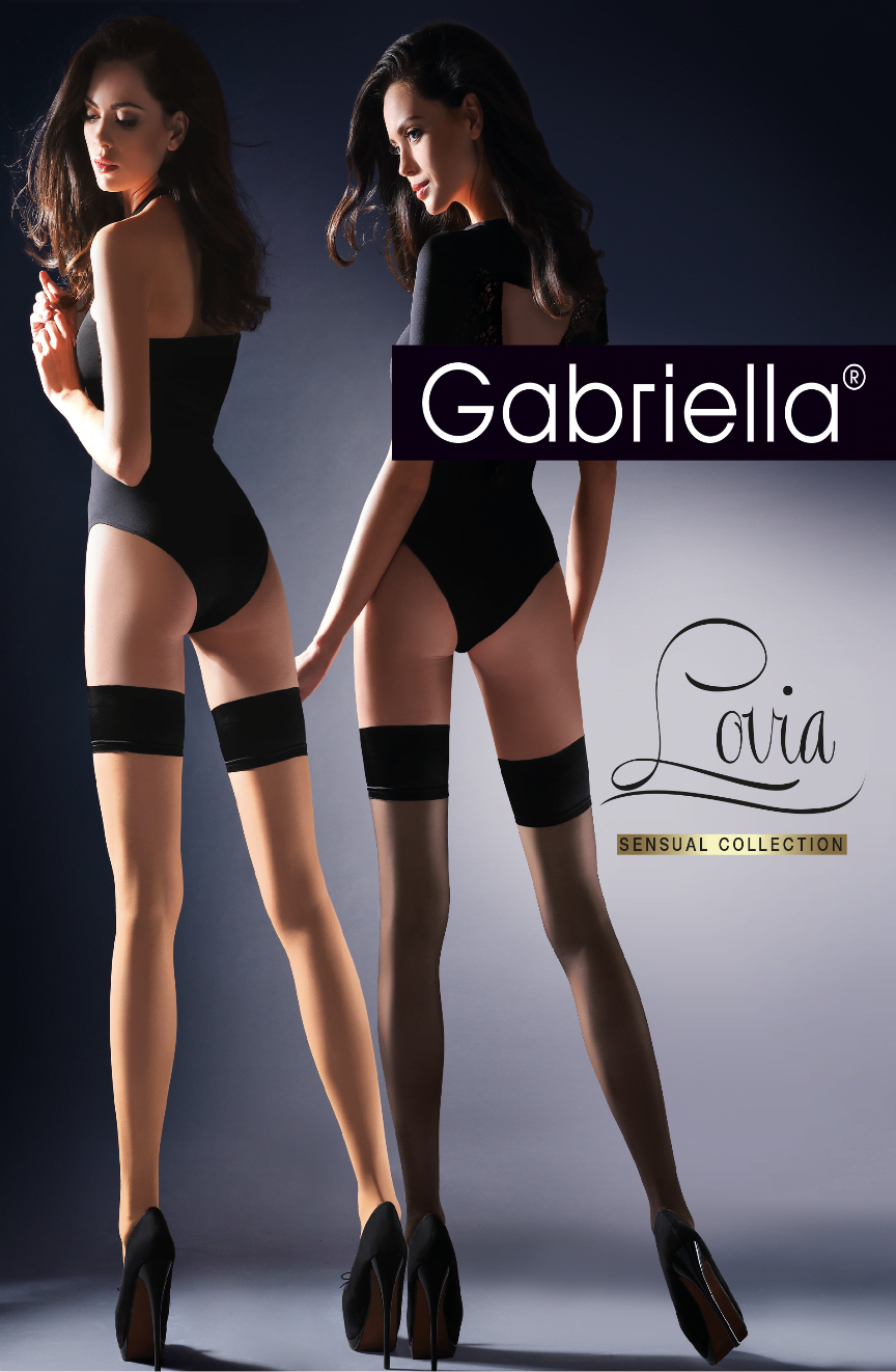 Lovia Thin Hold Ups with Silicone Strip (Black)