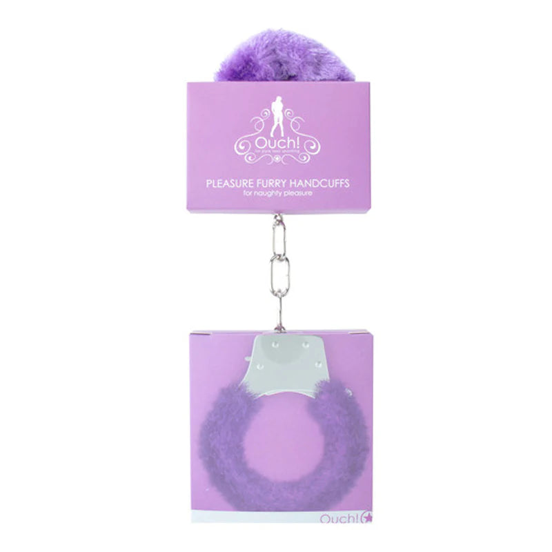 Pleasure Furry Handcuffs – Purple