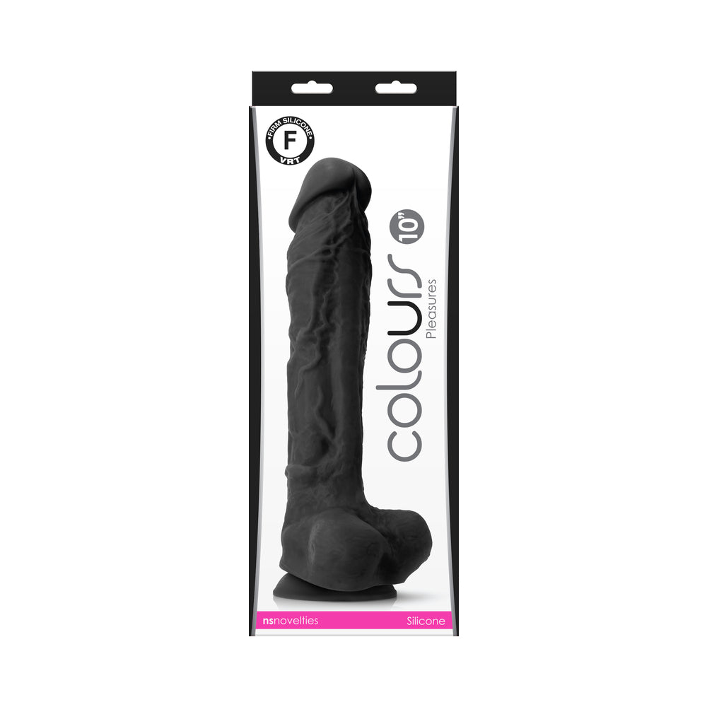 Colours Pleasures 10 " Dildo Black