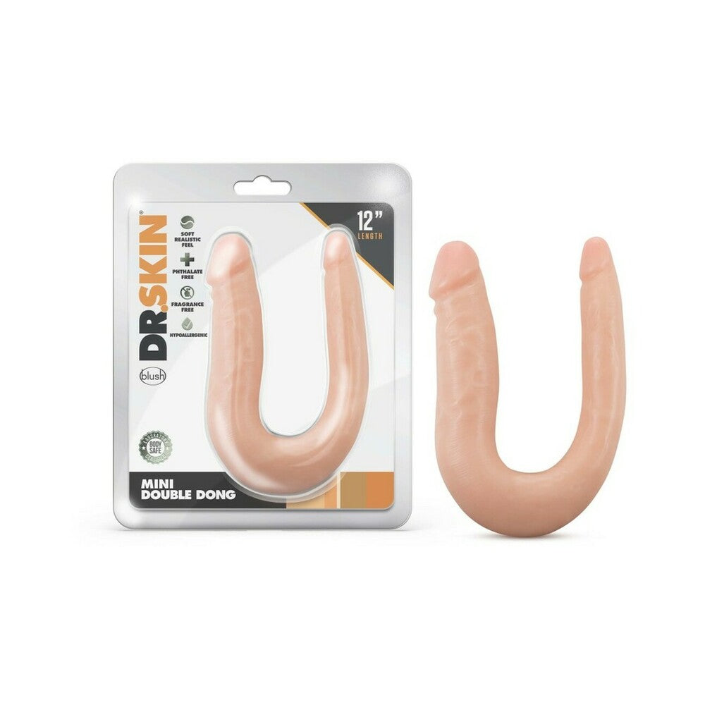 Dr. Skin Mini Double Dong Realistic 12 " Dual-Ended Dildo Beige