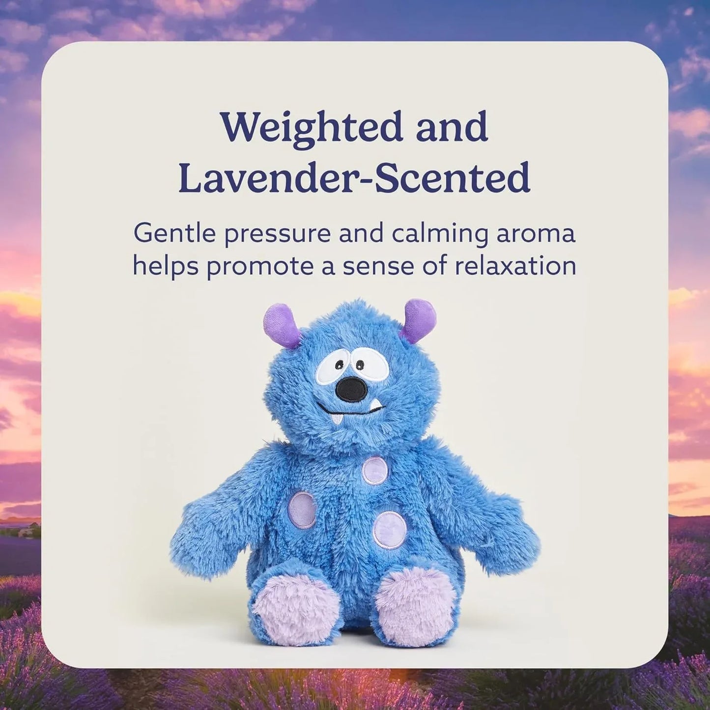 Warmies® Cozy Monster Plushie – Weighted Lavender - Puppy's Aesthetics