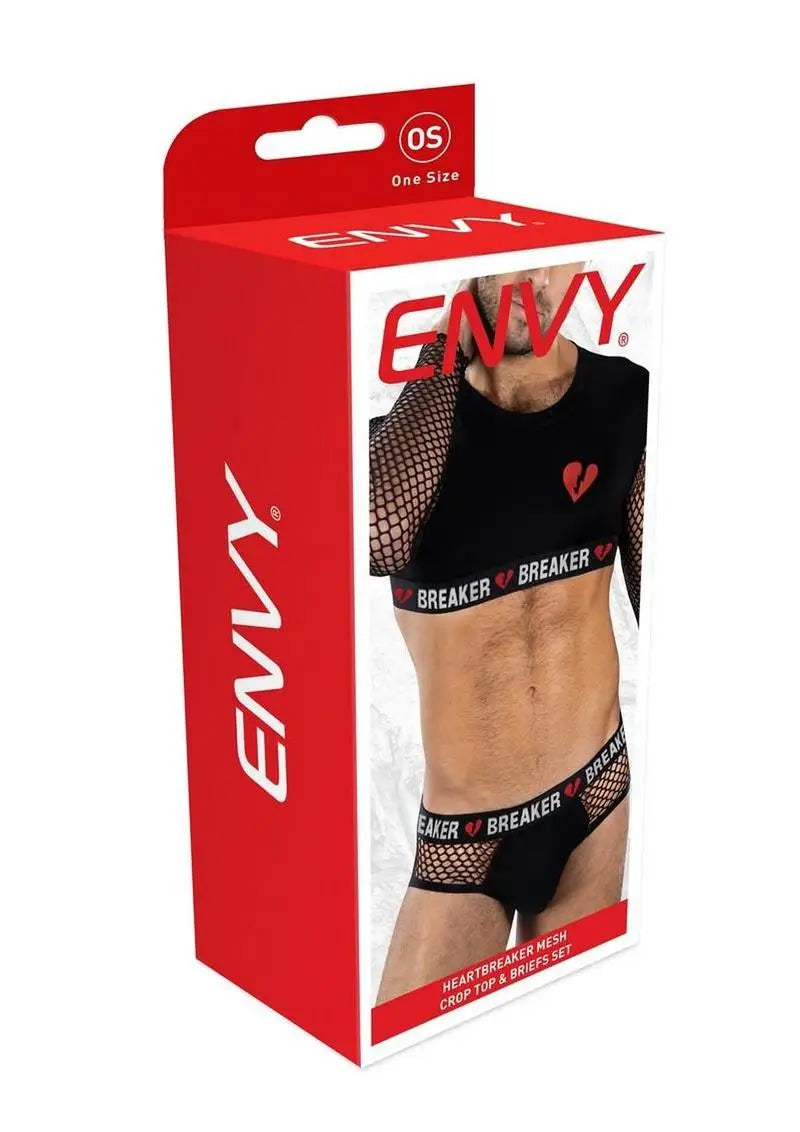 Envy Heartbreaker Mesh Briefs Set (O/S)