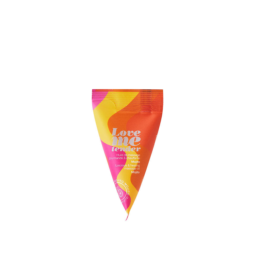 Love to Love Love Me Tender Luscious & Heating Massage Oil Mojito 12/Bag 0.33 oz.