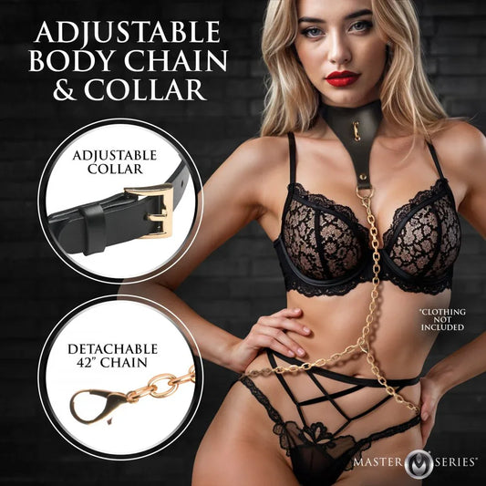 Captivate Collar with Body Chain - Puppy's Aesthetics