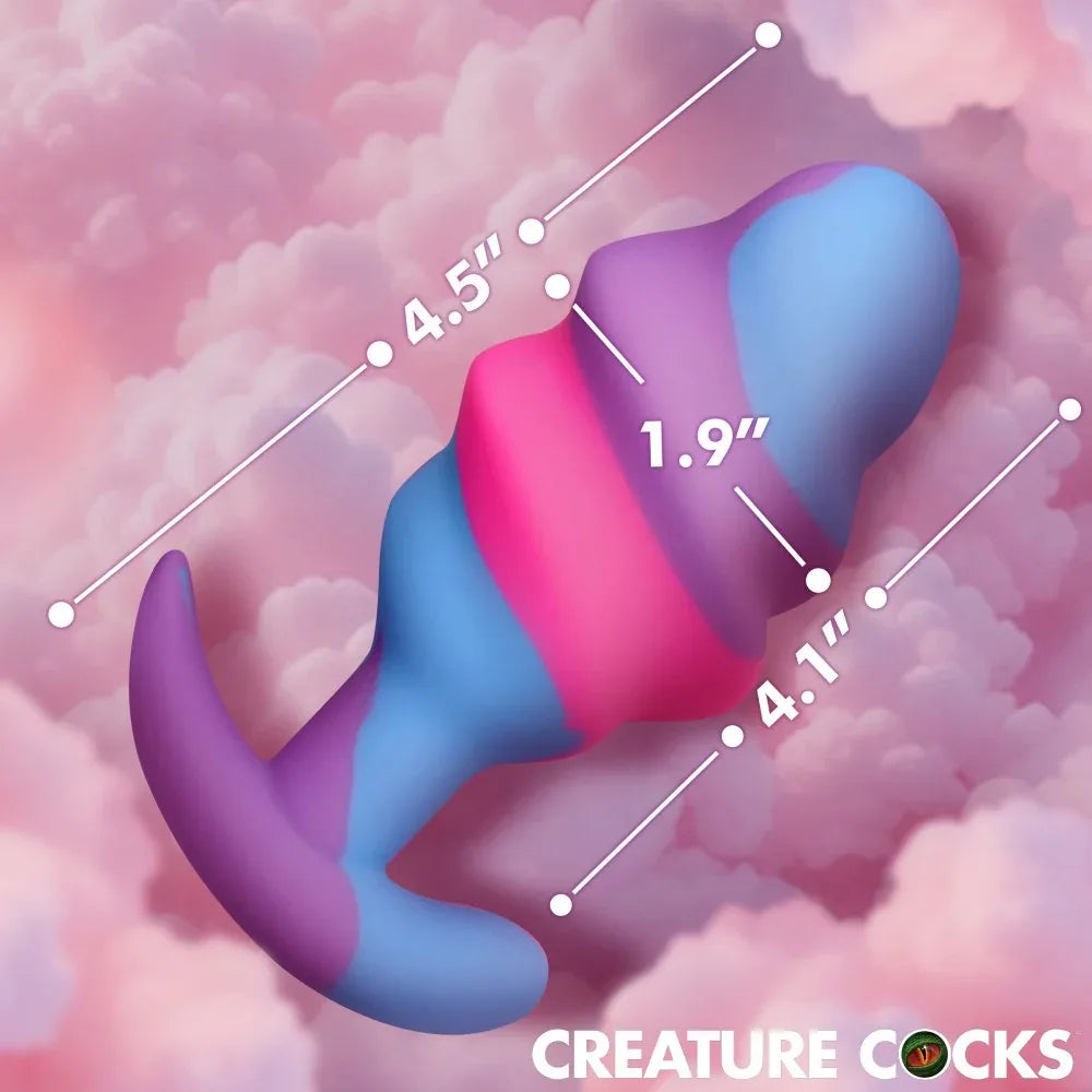 Unicorn Swirl Silicone Butt Plug - Puppy's Aesthetics
