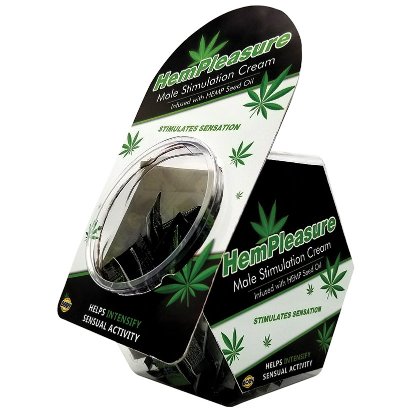 USA Only - HemPleasure for Men Stimulation Cream Foil Display of 50