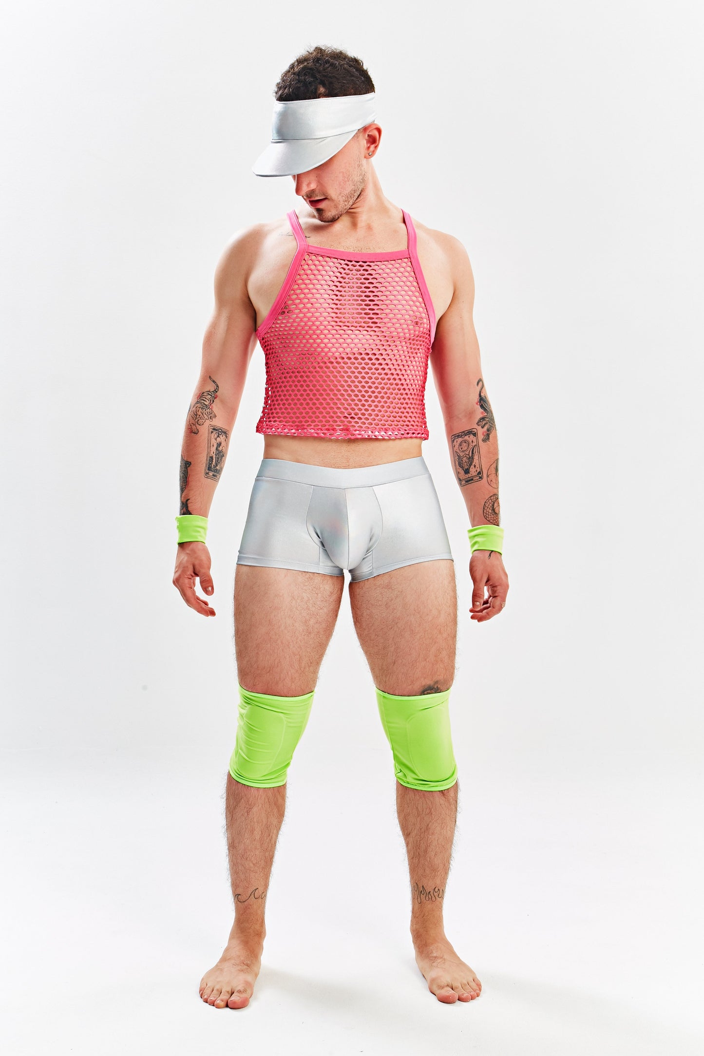 Men’s Barbie-Inspired Sexy Halloween Costume Set (Fuchsia, S/M)