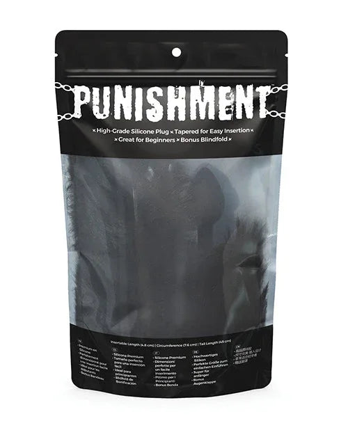 Punishment Black Fox Tail Plug - Puppy's Aesthetics