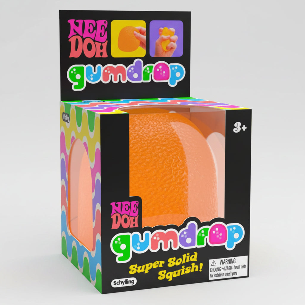Nee-Doh Gum Drop Super Solid Squish: Orange Drop