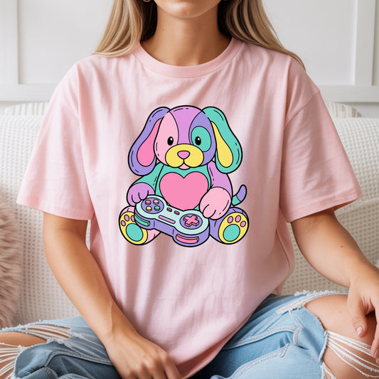 Gamer Pup Plushie Unisex Play Tee (Colors)
