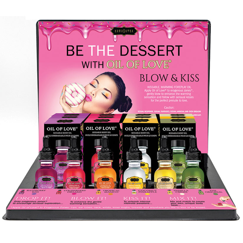 USA Only - Kama Sutra Oil Of Love Display of 12 (6 Testers Included)