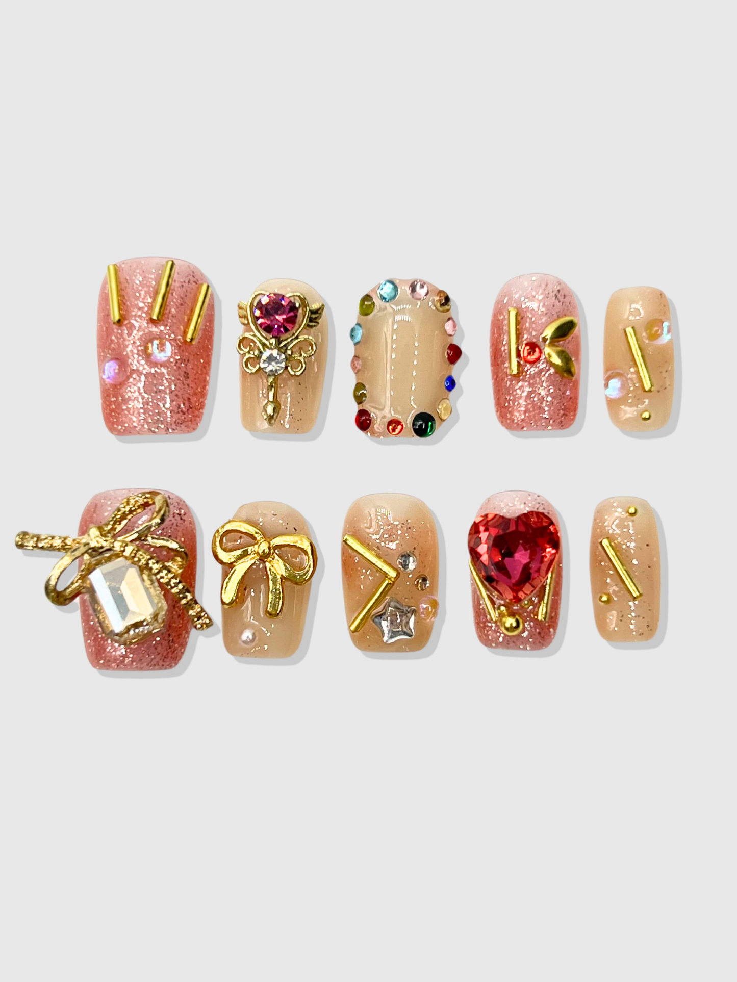 Cute Magical Girl Fake Nails Kit