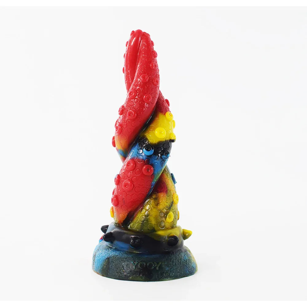 Cosmic Tentacle Fantasy Dildo – Liquid Platinum Silicone in Magical Colors - Puppy's Aesthetics