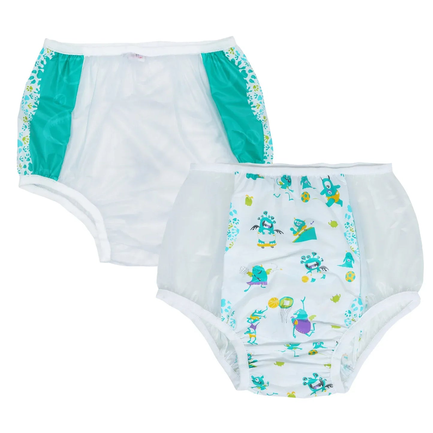 Clear Wave Diaper Cover | 2-Pack PVC Waterproof ABDL - Puppy's Aesthetics