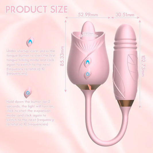 Rose Clitoral Vibrator – Elegant & Powerful Stimulator - Puppy's Aesthetics