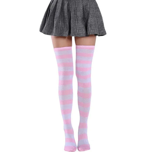 Sweet Stripes Knee Socks - Puppy's Aesthetics