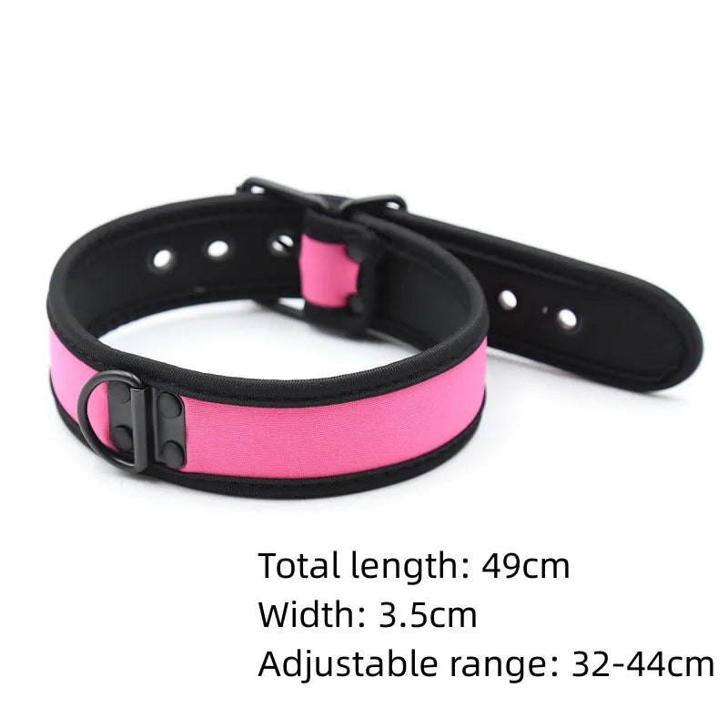 White Neoprene Puppy Play Collar