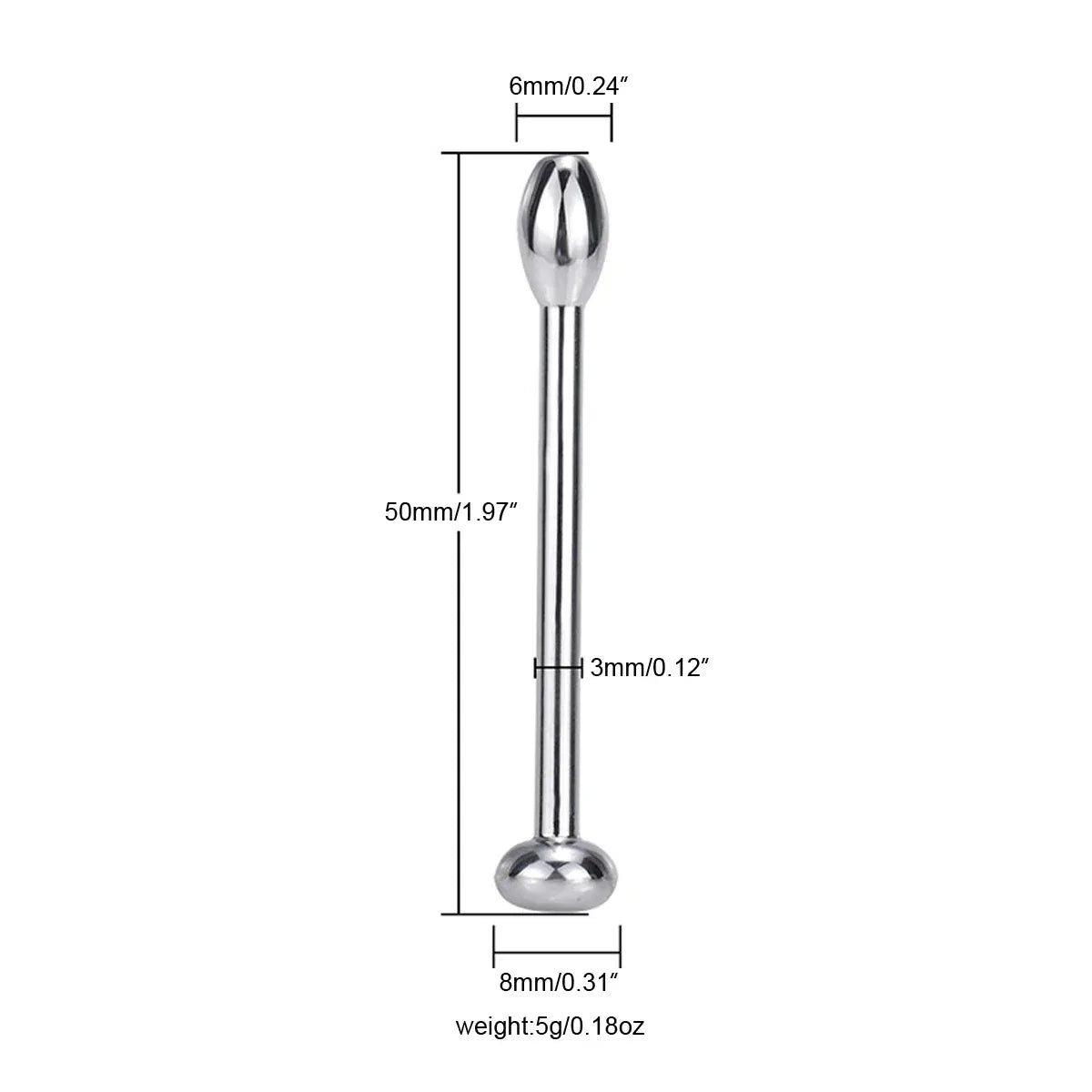 Stainless Steel Metal Dilator Urethral Sound - Puppy's Aesthetics