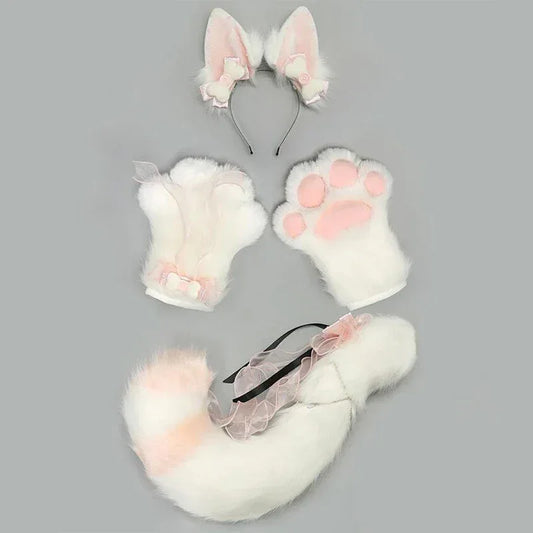 Pink Snowpaw Plush Petplay Accessories - Puppy's Aesthetics