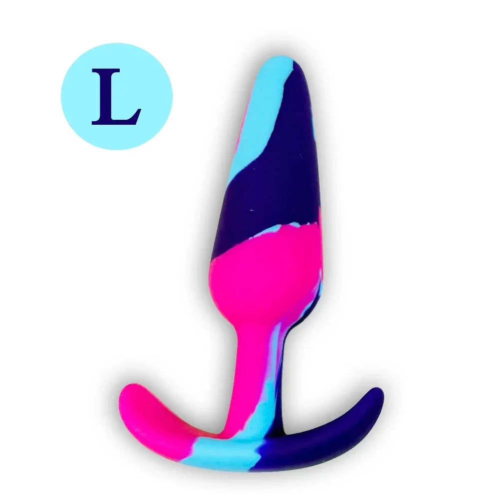 Swirl Colored Silicone Training Plug - Puppy's Aesthetics