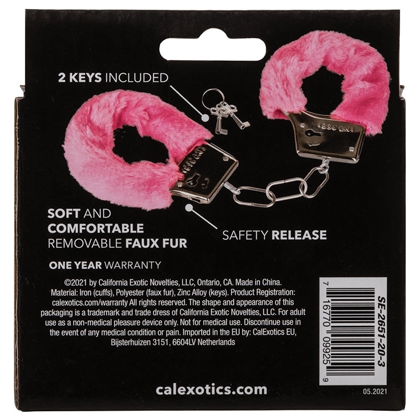 Playful Furry Cuffs-Pink