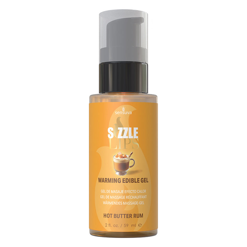 USA Only - Sensuva Sizzle Lips Warming Gel-Butter Rum 2oz